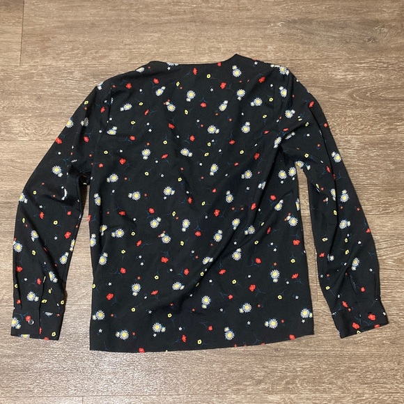 BCBGeneration Black Floral Blouse - Picture 6 of 7